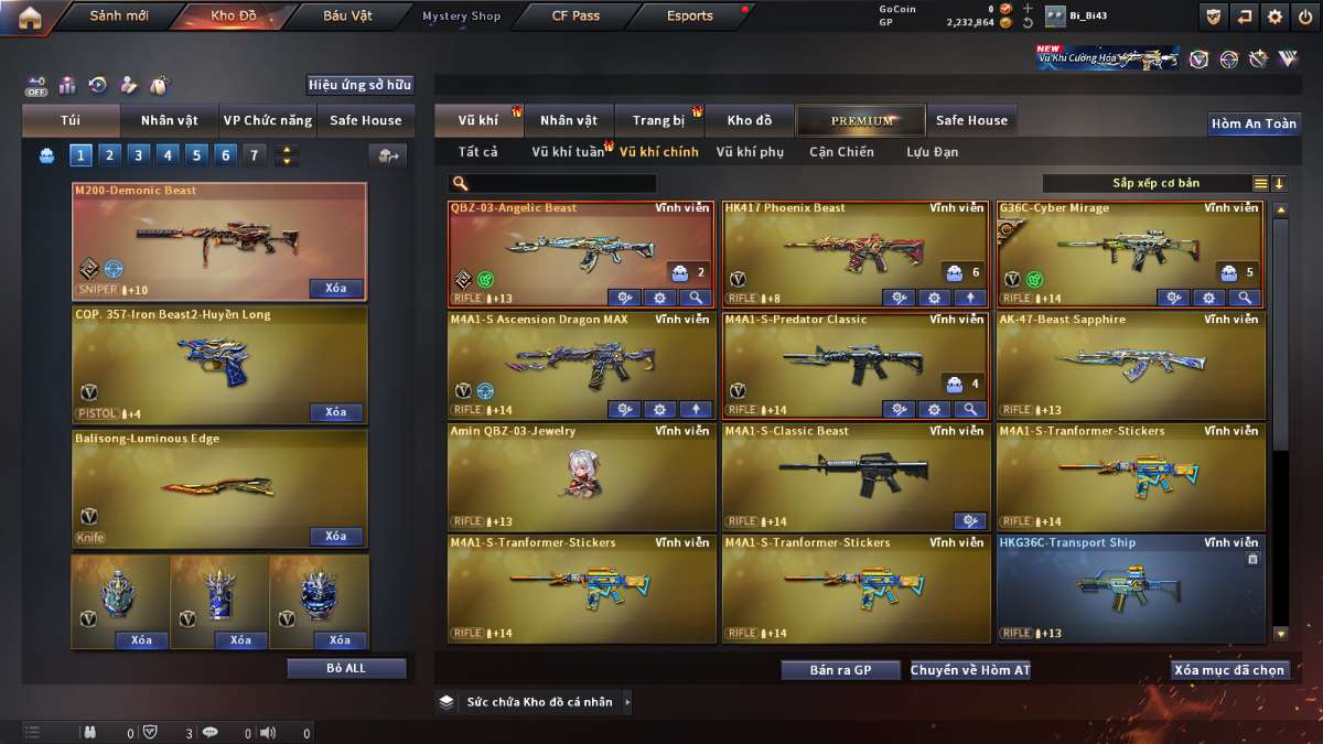 shop acc cf uy tin gia re